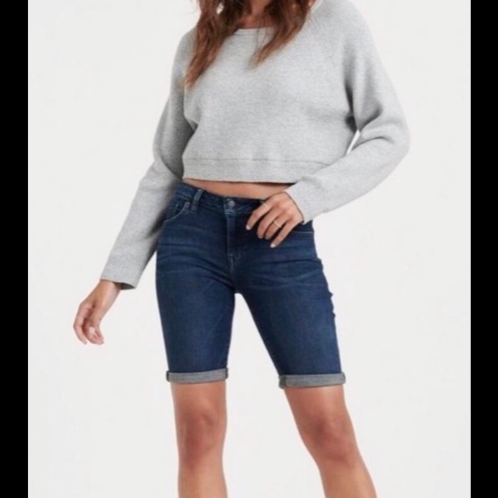Lucky Brand Indigo Rolled Cuff Bermuda Shorts